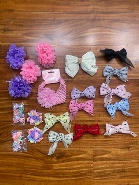 NWOT New Kids Girls Assorted Bows + Scruchie + Ties Kawaii Girlhoodcore Cute